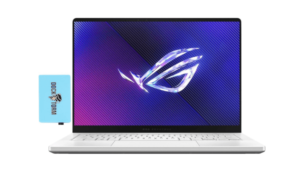ASUS ROG Zephyrus G14 Gaming Laptop AMD Ryzen 9 8945HS 8 Core 32GB LPDDR5X 6400MHz RAM 1TB SSD GeForce RTX 4070 14.0 120 Hz 2.8K 2880x1800 WiFi Bluetooth Win 11 Home with Dockztorm Hub