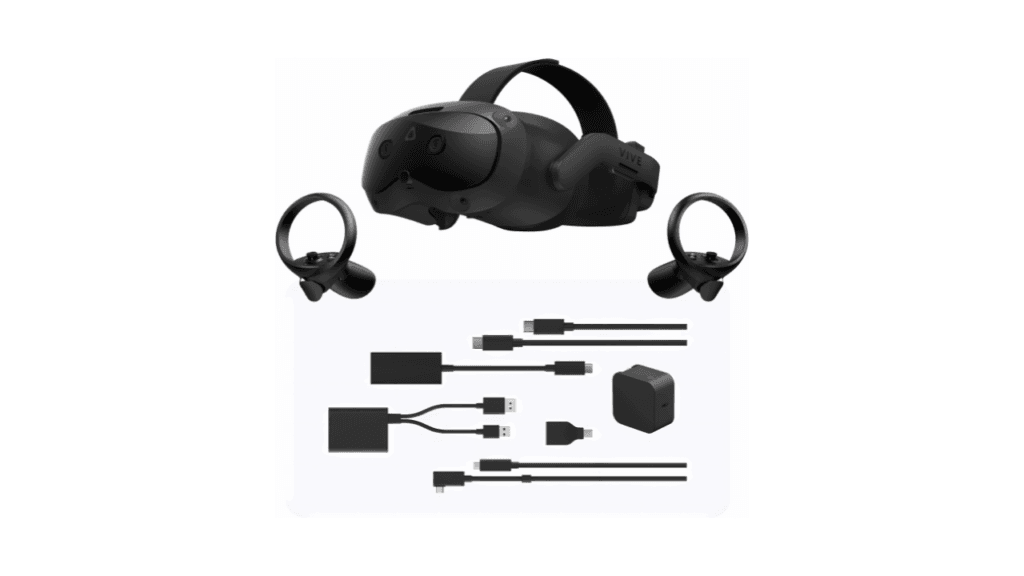 HTC Vive Focus Vision VR Headset with DisplayPort PC Streaming Kit Starter Game Pack