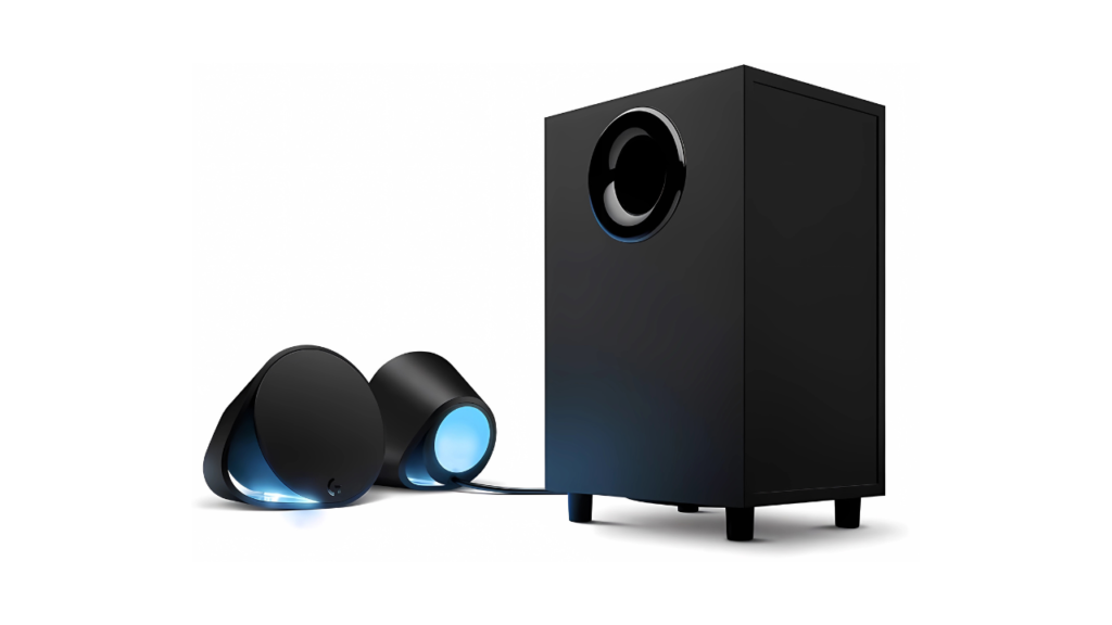 Logitech G560 PC Gaming Speaker System with 7.1 DTSX Ultra Surround Sound Game based LIGHTSYNC RGB Two Speakers and Subwoofer Bluetooth USB Immersive Gaming Experience Black